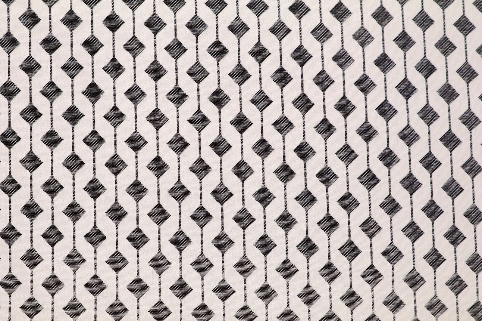 Black and White Geometric Diamond Embroidery Curtains, photo 1 of 5