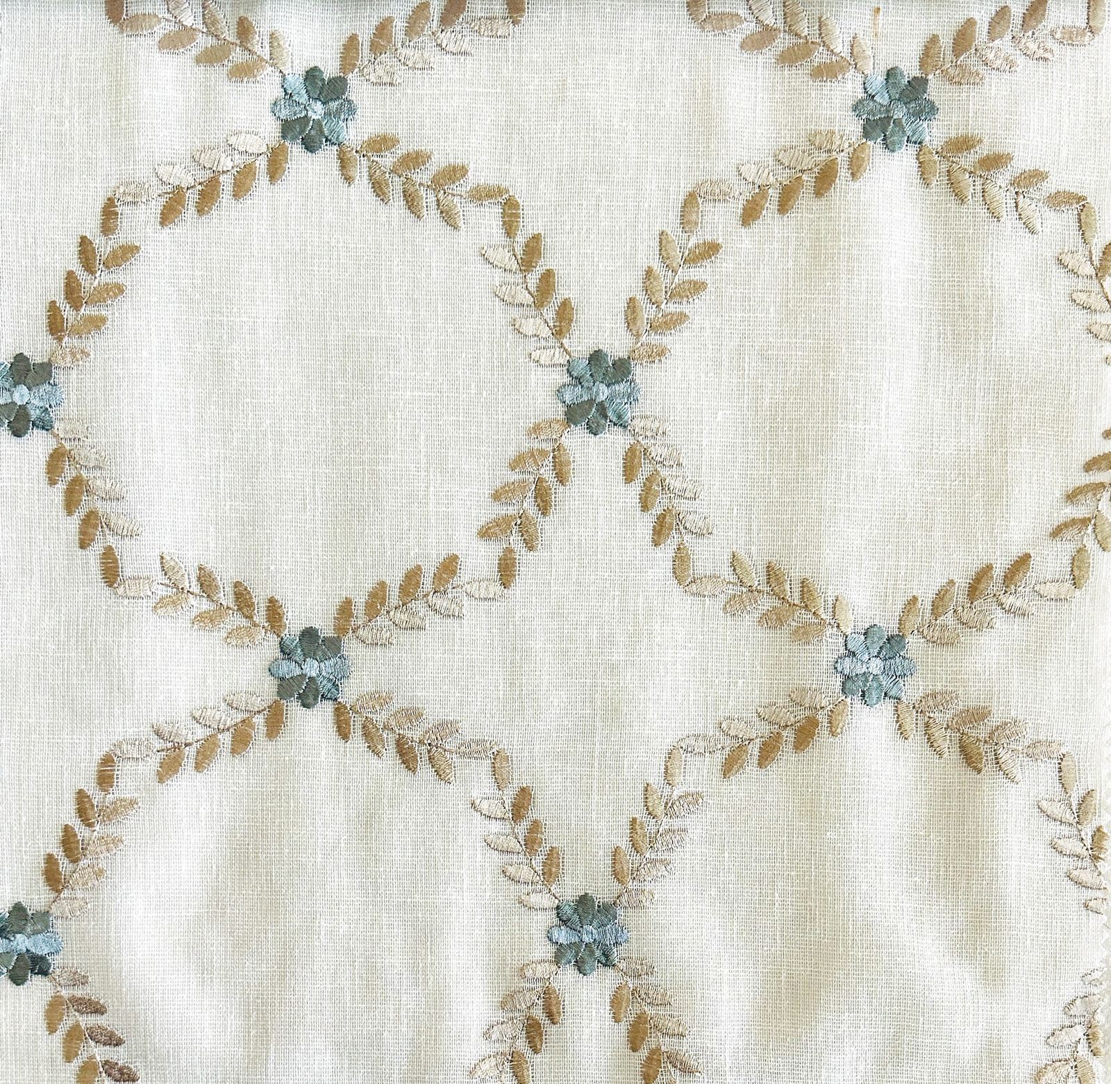 Blue Medallion Damask Curtain Panel, photo 1 of 9