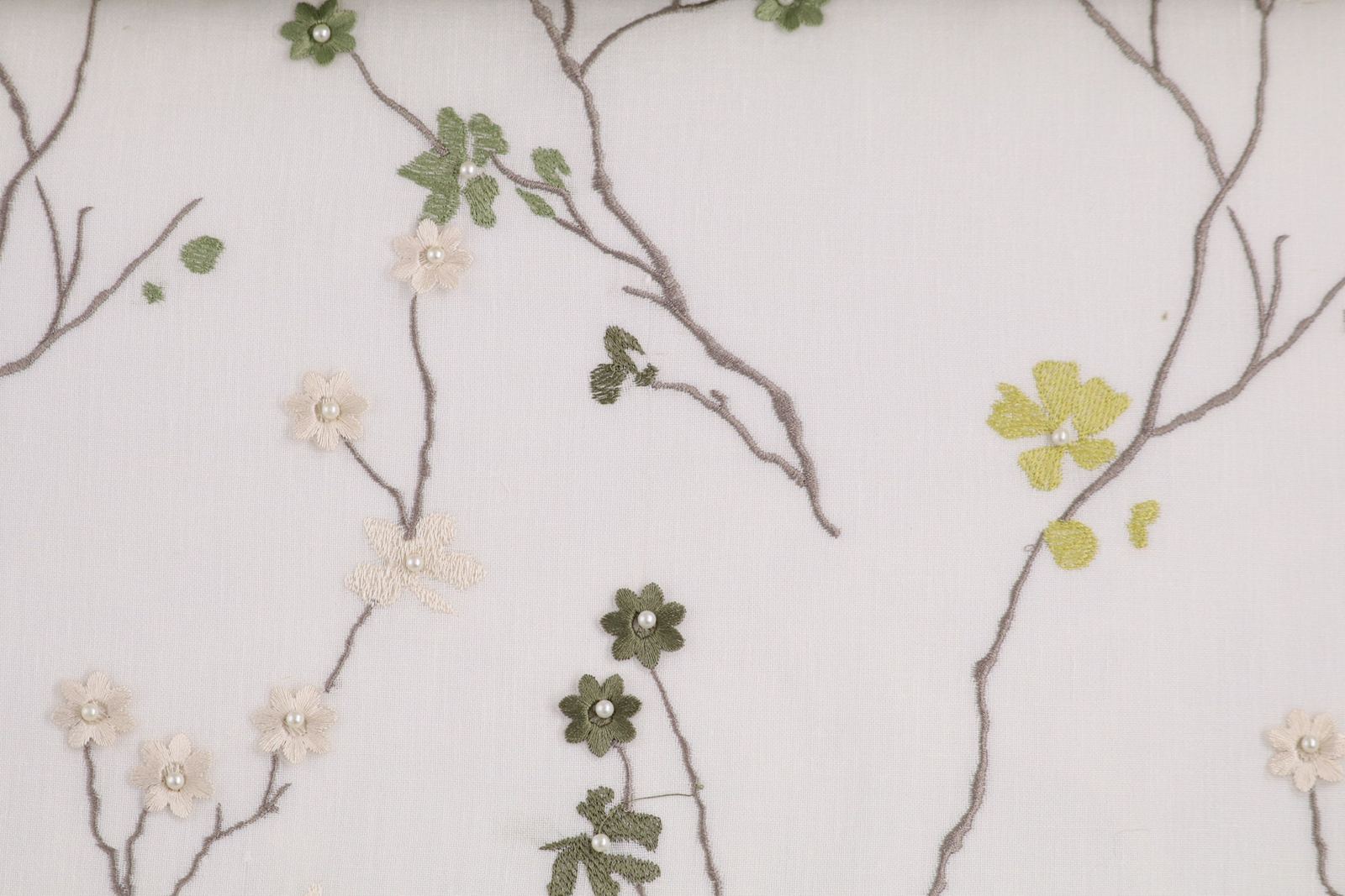 Floral Embroidered Sheer Curtain, photo 1 of 4