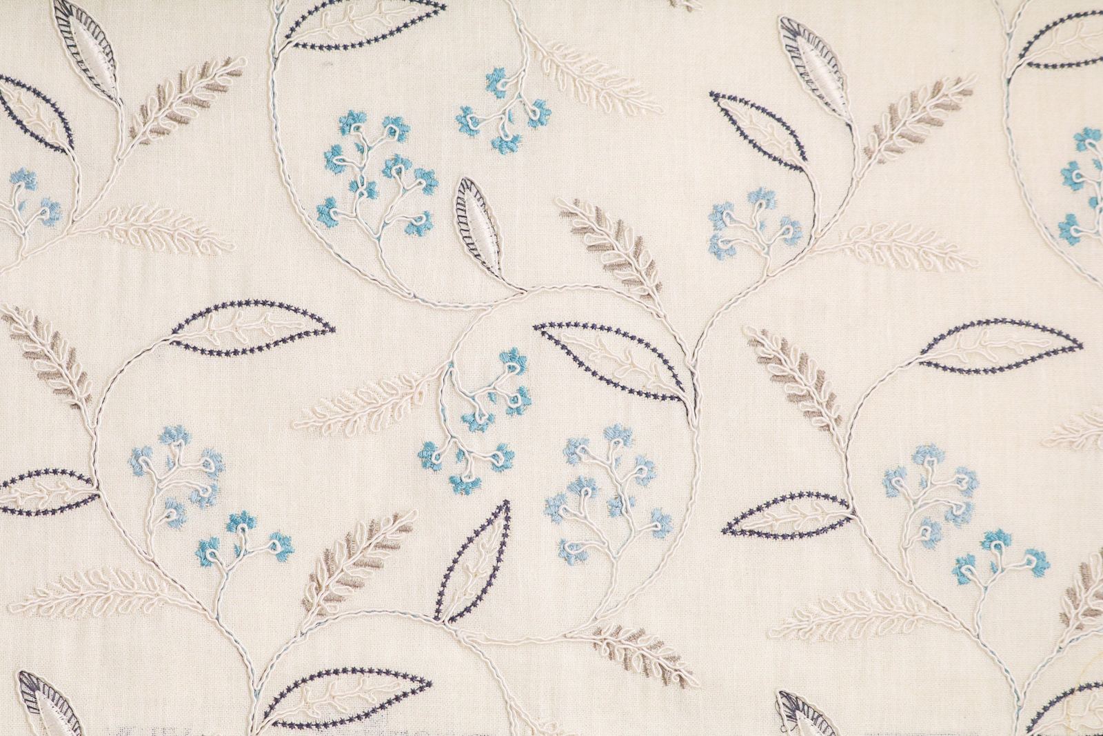 White & Blue Modern Floral, Mid-Scale Botanical, photo 1 of 3