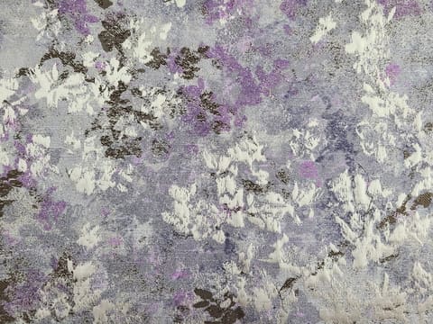 Luxury Custom Curtains Valance Roman Shade Drapes in Purple/ Black Modern Floral Fabric — photo 1