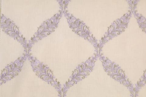 Luxury Lavender Damask Curtain: Sheer Jari Embroidery, Custom Drapery — photo 1